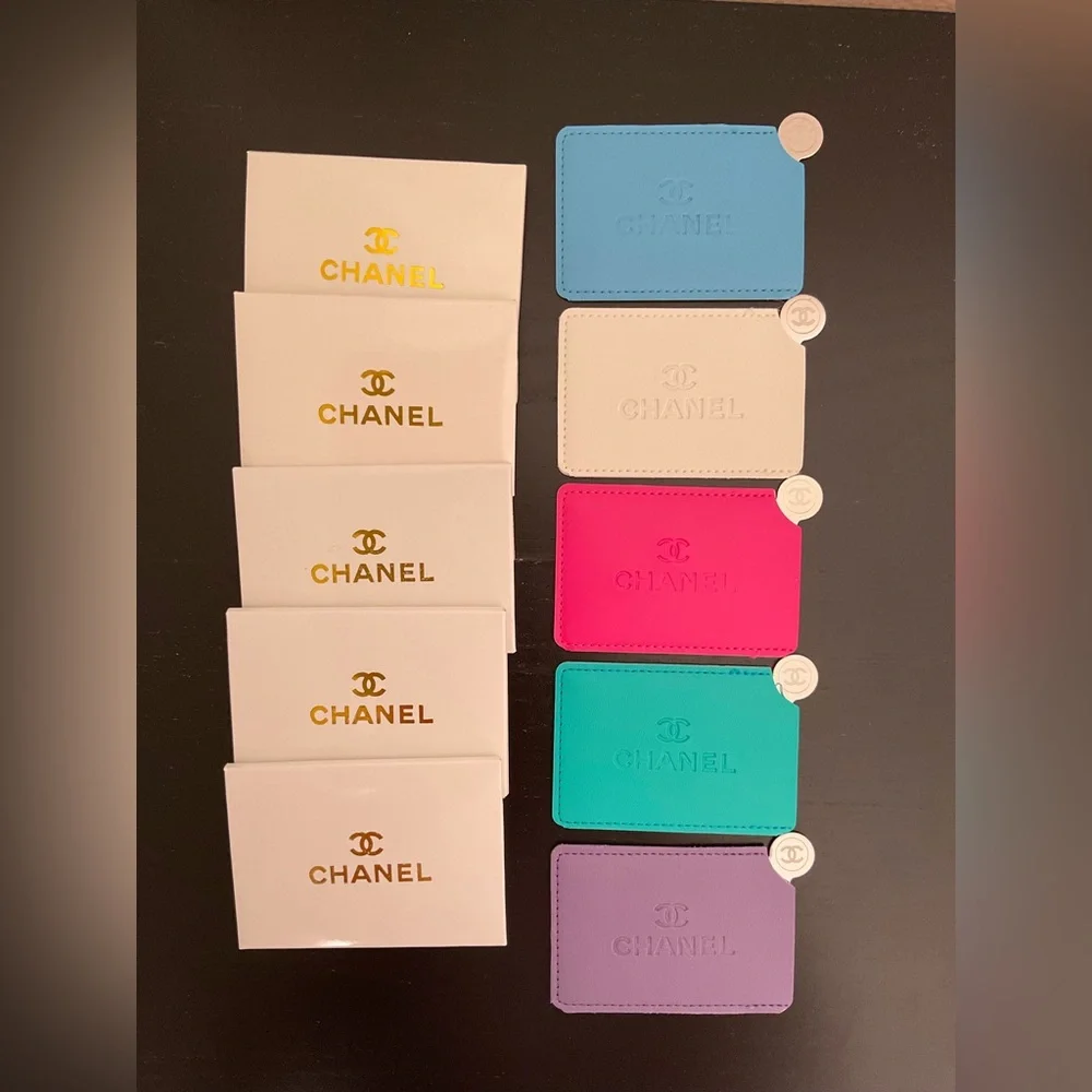 NIB 5pcs. Chanel metallic mirrors with case